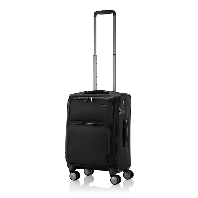Holborn 55 cm Small Cabin Polyester 8 Wheels Spinner Soft Luggage/Suitcase/Trolley Bag for Travel (Black)-image-13