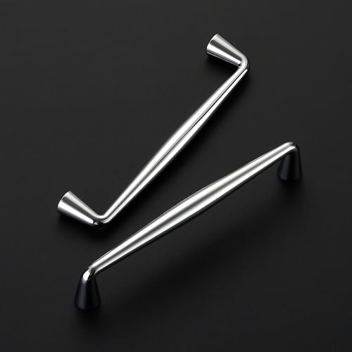 Image of Ravinte 5 Pack 5 Inch Polished Chrome Kitchen Cabinet Handles Solid Zinc Alloy Cabinet Pulls Cupboard Hardware Drawer Handles