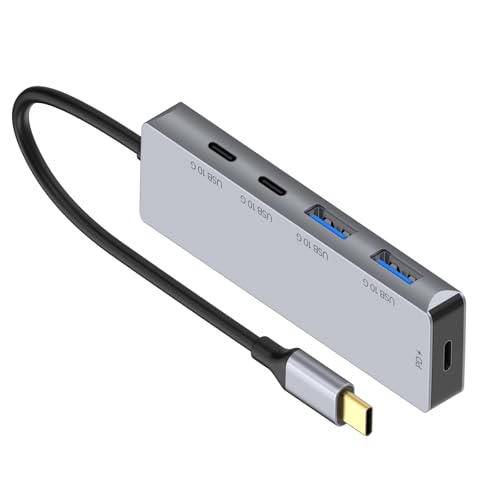 Station d'accueil USB en aluminium élégant pour intégration parfaite sur bureau moderne