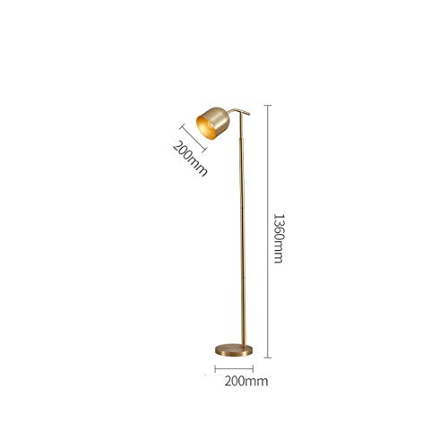 Lámpara vertical metálica E27 con iluminación de suelo ajustable para lectura y descanso 8