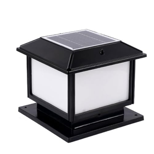 Lámpara solar de poste exterior con mando a distancia para jardín y patio