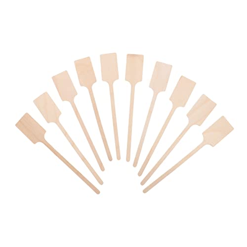 SHOWERORO 10 Pack Wooden Stirring Rods Square Head Stir Sticks for Cocktails Juices and Lemon Squeezing Versatile for Home Bar and Restaurant Use