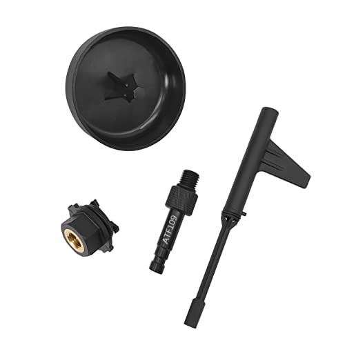 ZKTOOL 4PCS Kit d'outils de Remplissage d'huile de Boite de Vitesse pour Mercedes Benz 725.0 9 Vitesses, Vidange d'huile de Transmission, Adaptateur de Remplissage d'huile de Transmission ATF(ATF109) Cover