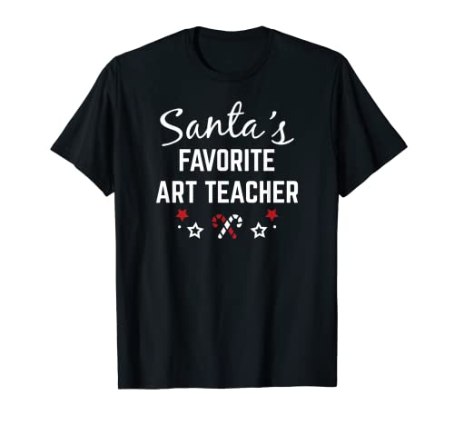 Profesor de Arte Favorito de Santas Profesión de Navidad Regalo de trabajo Camiseta