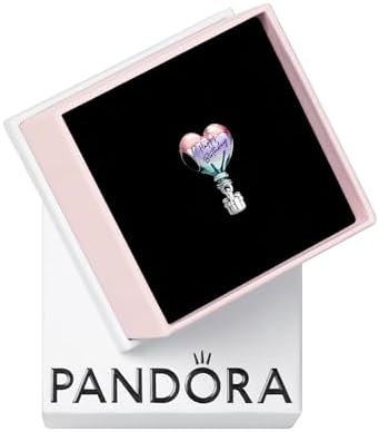 PANDORA Happy Birthday Hot Air Balloon Charm - PANDORA Bracelet Charm for PANDORA Moments Bracelets - Stunning Women&#39;s Jewelry - Gift for Women - Made with Sterling Silver &amp; Enamel, With Gift Box