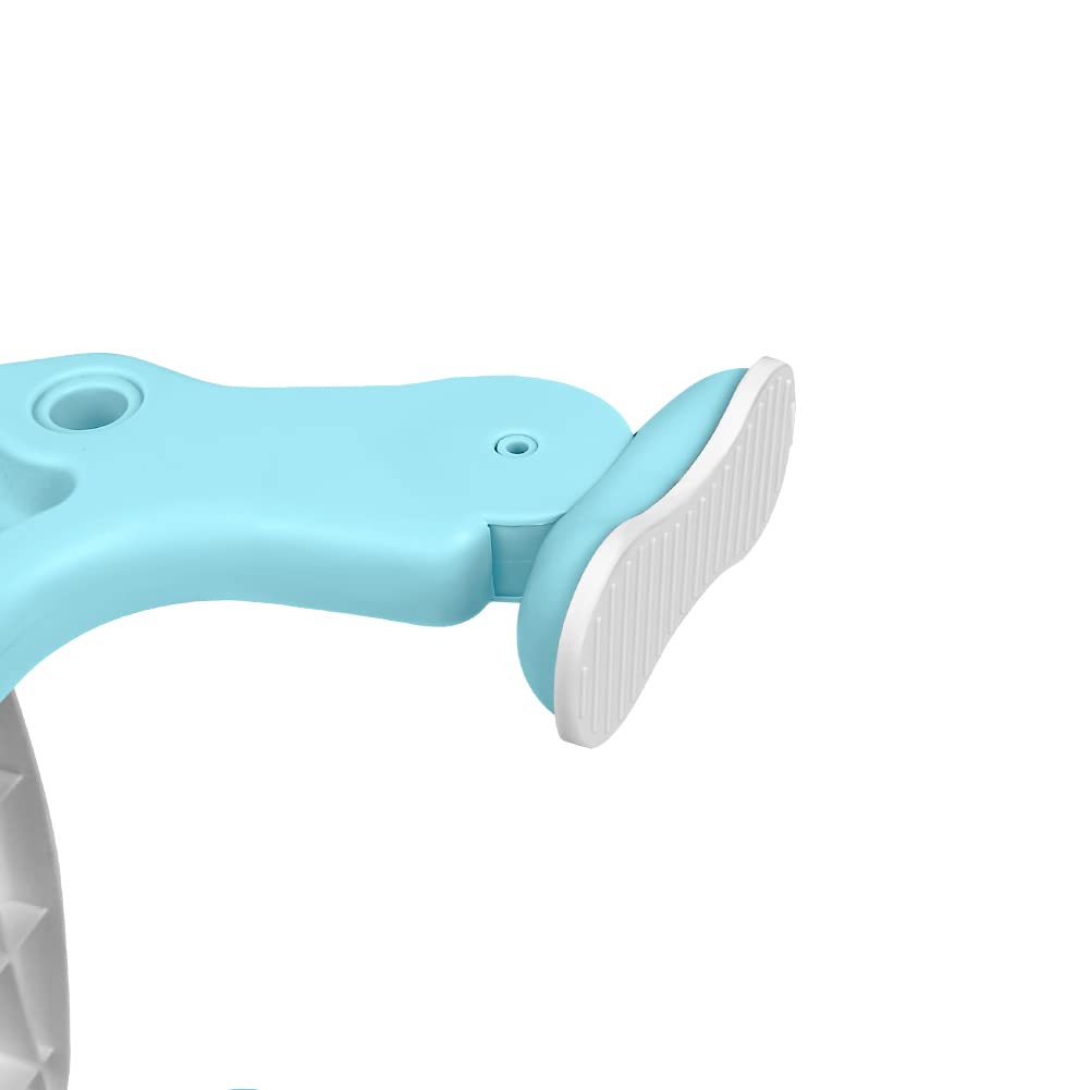 Riduttore Water Bambini con Scaletta, Riduttore Portatile WC Bimbi Dotato di Scalino Resistente e Antiscivolo, Morbida Seduta Imbottita, Adatto per Tazze WC a V, U Oppure O (Bianco + azzurro)