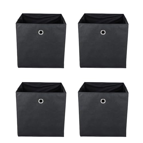 Vixzoid Aufbewahrungsbox Stoff 4er Set 33x38x33cm Faltbox Faltbare...