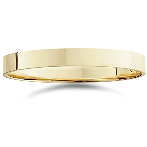 P3 POMPEII3 3mm Flat High Polished Wedding Band 10K Yellow Gold