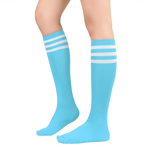Image of Century Star Knee High Socks for Women Long Tube Socks with Stripes | Soft, Skin Friendly And Stretchy, Vibrant Colors Perfect For Daily Wear, Sports, Halloween And Christmas