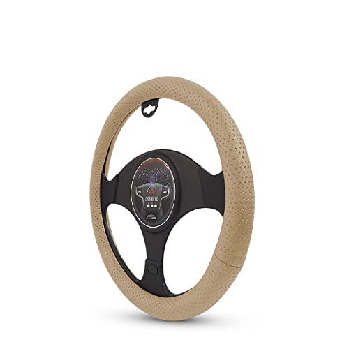 Image of CARMATE Car Steering Cover Super Grip 118 Compatible with Cruze - Medium Beige