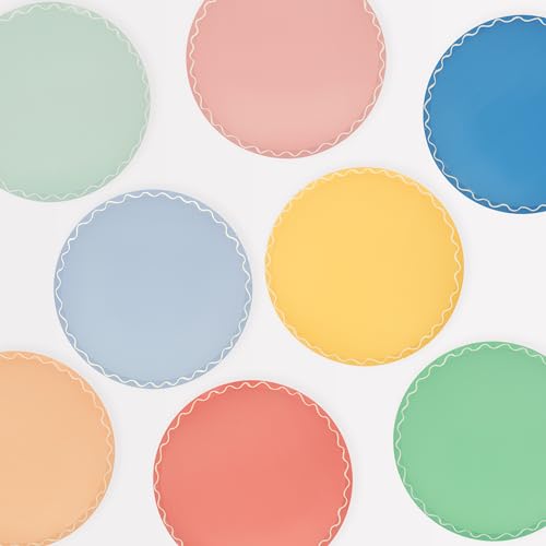 Meri Meri Mixed Wavy Line Side Plates (Pack of 8)