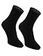 Rainbow Socks - Damen Herren Baumwolle Diabetiker Socken Ohne Gummibund - 1 Paar - Schwarz - Größen 44-46