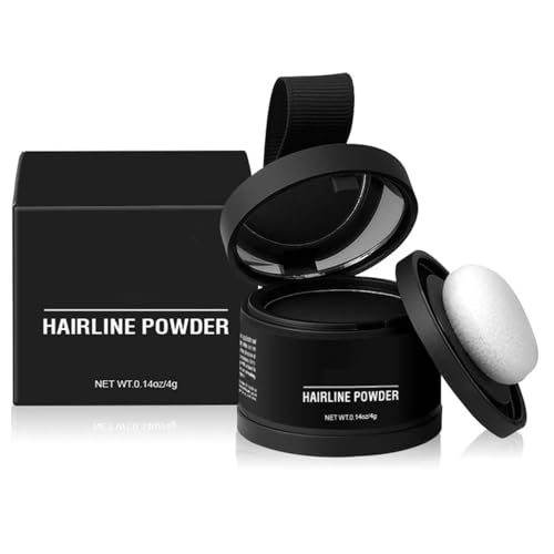 Namika Poudre CheveuxPoudre Cheveux Waterproof,Couverture de Racine,pour Combler les Clairsemés,Pour épaissir,Poids léger,Taille Compacte,Facile Transporter,Pour Homme Femme (#3 Noir)