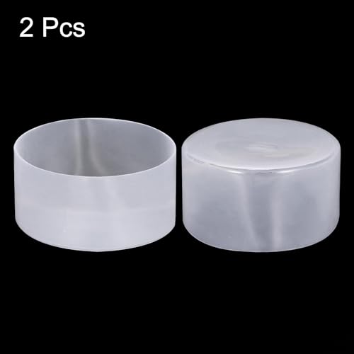 Image of uxcell 2pcs Rubber End Caps 85mm ID Vinyl Round Tube Bolt Cap Cover Screw Thread Protectors Clear, 50mm Height