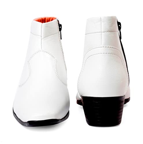 Image of BXXY Men's 2 Inch Heel Height Increasing Formal Zipper Boots