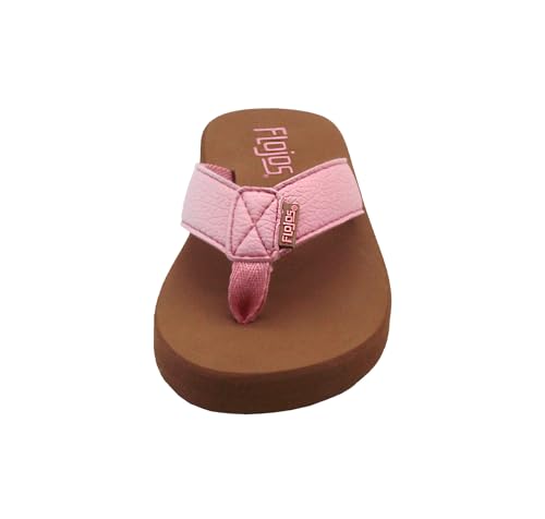 FLOJOS Flip Flop Sandal, Coral/Tan, 3 US Unisex Little Kid2