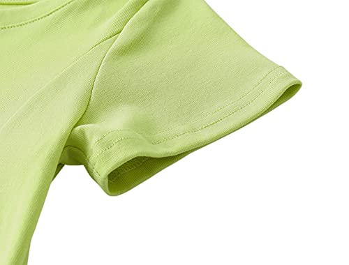 Toddler Girls Short Sleeve Swing Dress Little Kids A-Line Skater Twirl Summer Casual Dresses (12Months-7years)4