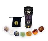 TORTUGA MEDITATION & YOGA - Kit de 7 Piedras Chakra Naturales - Bolsa de Terciopelo y Cilindro protector para guardarlas - Piedras Energéticas, Curativas, Sanación, Reiki, Meditación, Decoración