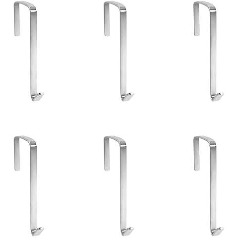 ZKOO Over The Door Metal Hooks, 6 Pack of Door Hangers, Save Space Hanger Hooks Organizer for Kitchen, Bathroom, Bedroom and Office Cover
