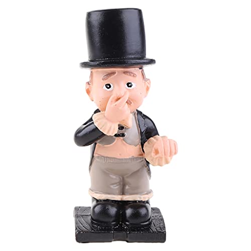SHOTAY Toilet Butler Roll Paper Holder,Toilet Butler Roll Paper Holder Pinching Nose Resin Ornament for Bathroom Old Boys(No Roll Paper Holder)
