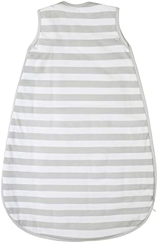 Snoozebag Baby Sleeping Bag Warm Weather 1.0 Tog Elephant Love Grey Design 100% Cotton Unisex Nursery Side Zip (6-18 Months)