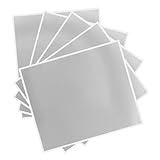 MAGICLULU 5 Blätter Rubbelbare Scratch Off Sticker Silber DIY Kratzpapier für Karten Gewinnspiele Bastelprojekte Abdeckende Rubbelfolie Kinderfreundlich Robust Vielseitig Einsetzbar