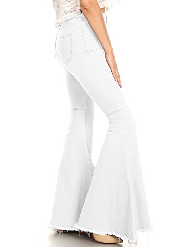Anna-Kaci Women's Fashion High Waist Long Denim Bell Bottom Jeans Flared Pants2
