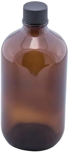 APC1430 Boston Round Glass Bottle, Amber, Level 1, 1000 mL; 12/CS