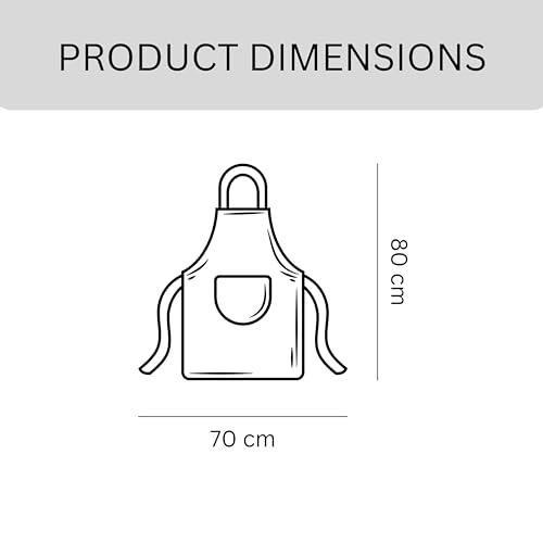 Image of Uni Plain Apron Title - 100% Cotton Kitchen Apron For Women & Men | Uni Plain, (28 inch X32 inch) | Durable Apron with Spacious Pocket - Perfect Kitchen Set for Home or Professional Use