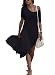 Women's Baggy Swimwear Bikini Cover-UPS/Beach Dress/Night T-Shirt(FBA) (Free Size, Black-Salty)