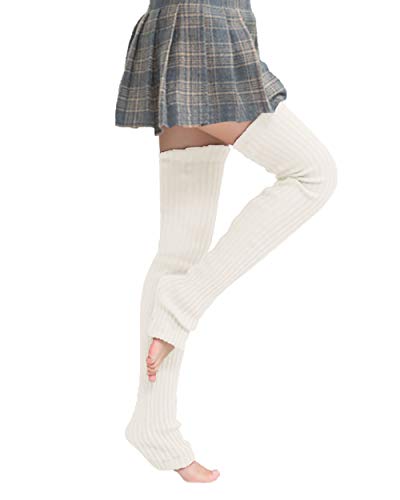 Thigh Highs Leg Warmers for Women Over Knee High Crochet Extra Long Socks2