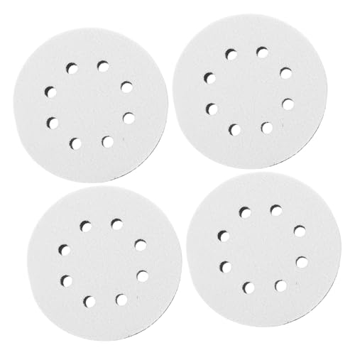 SOLUSTRE Professional Orbital Sander Pad 4pcs Soft Sponge Sanding Pads Dry Abrasive Buffing Pads for Polishing Buffing