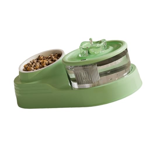 Fuente de agua automática para mascotas con comedero miniatura 6