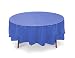 5 PACK, 84" Royal Blue Round Plastic Table Cover, Plastic Table Cloth Reusable (PEVA) (Royal Blue)