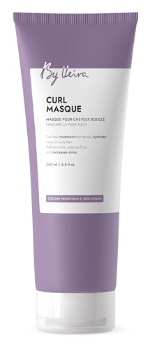 By Veira, Curl Hair Mask 6.8 Fl Oz, Gently Cleanses & Defines Curly Wavy Hair, Reduces frizz & Increases shine, Colour preserving, 100% vegan & Sulphate/Silicone free