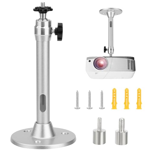QIMEI-SHOP Soporte para Proyector de Techo Soporte para Mini Proyector Pared Carga 5 KG Giro 360 Grados para Mini Proyector Cámara Digital 18 x 8,8 cm