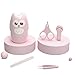 Pinzetta e Limetta,Set Manicure Neonato,Set Manicure per Neonato,Kit per Unghie Neonato,Set Manicure Bambina,Tagliaunghie per Bambini,Kit per La Cura del Bambino (rosa)