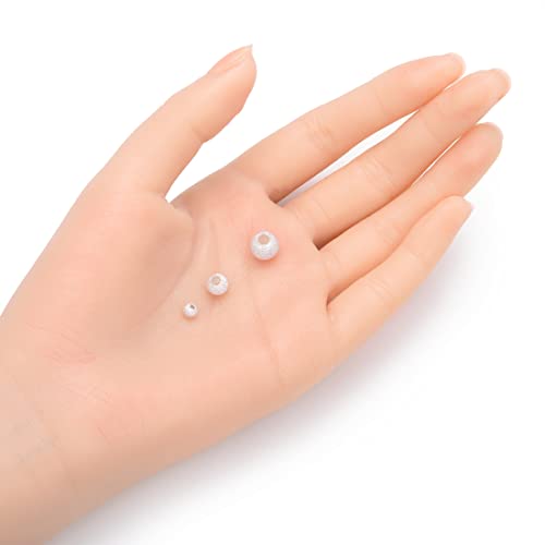 5Pcs Adabele Authentic 925 Sterling Silver 8Mm Stardust Round Spacer Beads (Large Hole 3.5Mm) For Jewelry Making Ss146 #TOP2