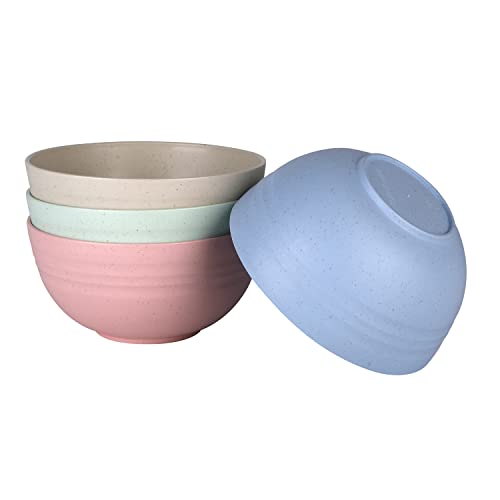 WANBY Lightweight Plastic Bowls Set Unbreakable Dinner Dishes Bowl Set Non-Toxin Dishwasher & Microwave Safe BPA Free and Healthy (26 Oz 4 Pack) - Image 6