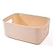 ouyateja Scatole portaoggetti, scatole rettangolari, set di 3 cestini in plastica per cucina, casa, ufficio, bagno, C-30 x 20 x 12 cm immagine