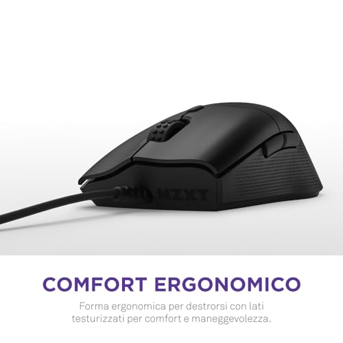 Lift 2 Ergo | Mouse gaming con cavo leggero ed ergonomico | Design leggero 61 g | Polling rate 8K | Switch ottici | Sensore ottico 26K DPI | Piedini 100% PTFE | Nero - Mouse gaming - Immagine 8