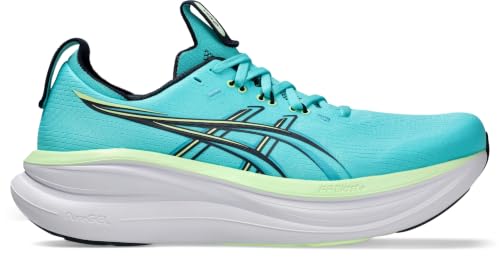 Image of ASICS Gel-Nimbus 28 Men's Running Shoes, Prussian Blue /Cream