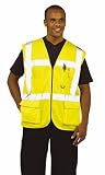 Hi Viz Executive Vis - Gilet ad alta visibilità con tasche, taglia M, colore: Giallo