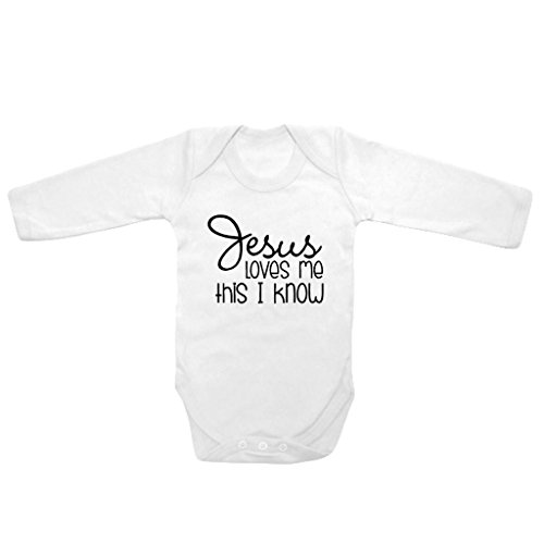 Image of Baby Tee Time Long Sleeve Baby Boys' Jesus Loves me One Piece