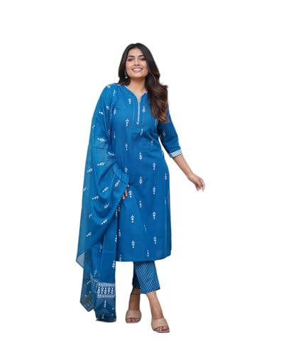 FABNEX Kurta Set for Women | Women Kurta Set with Dupatta | Women Kurta Sets Kurtis | Women Kurta Pant Set (K-94-95) (in, Alpha, 2XL, Regular, Blue) (B0DFH4ZPR7) Amazon Price History, Amazon Price Tracker