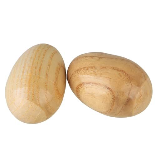 Lovermusic M20182800-A Finish Percussion Wooden Egg-Shaped Shakers Musical Instrument Tool Pack Of 2 thumb #1