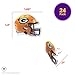 DecoPac NFL Green Bay Packers Helmet Rings, 24 Football Cupcake Decorations, Officially Licensed, Football Rings, Food Safe Cake Toppers – 24 Pack