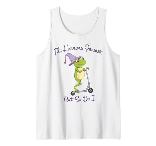 Frog The Horrors Persisten Pero también Frog Funny Hombres Mujeres Camiseta sin Mangas