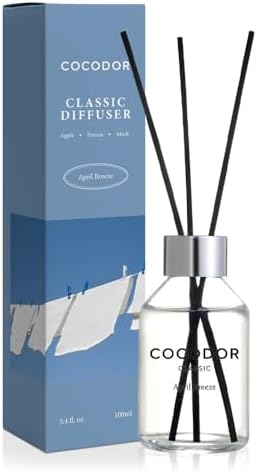 COCODOR Classic Reed Diffuser/Lemon Eucalyptus/100ml(3.4oz)/1Pack/Fragrance Scent Essential Oil Stick Diffuser set for Bedroom Bathroom Home Décor 8