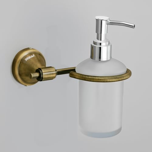 Image of Plantex (Primax) 304 Grade Stainless Steel Liquid Soap Dispenser for Bathroom /Shampoo Dispenser /Hand Wash Dispenser /Bathroom Accessories-Pack of 1 (Brass Antique)